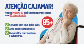 Cajamar disponibiliza vacina Pneumo 20 para idosos com 85 anos ou mais